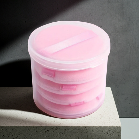 5Pcs Air Cushion Makeup Puffs With Straps Soft Blending Sponge For Loose Powder Body Powder Round Powder Puff With Storage Box