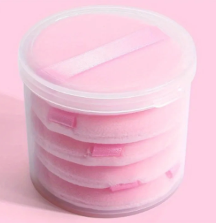 5Pcs Air Cushion Makeup Puffs With Straps Soft Blending Sponge For Loose Powder Body Powder Round Powder Puff With Storage Box