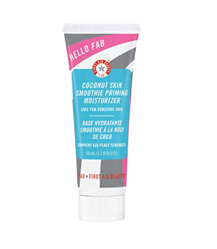 First Aid Beauty Hello FAB Coconut Skin Smoothie Priming Moisturizer, 2-in-1 Moisturizer and Makeup Primer  1.7 Oz.