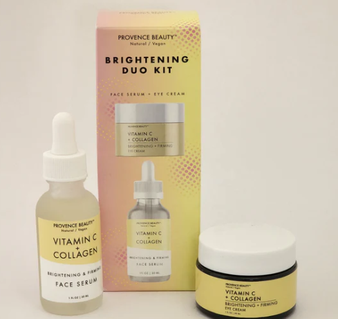 PROVENCE BEAUTY Natural/Vegan BRIGHTENING DUO KIT Face Serum+Eye Cream