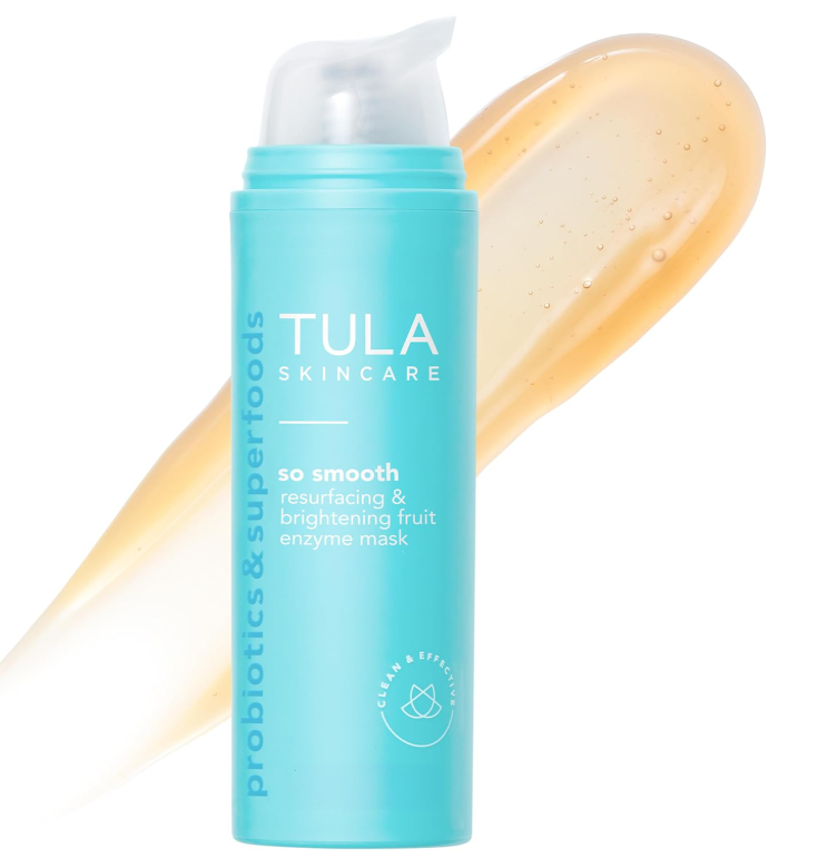 TULA Skin Care So Smooth Resurfacing & Brightening Fruit Enzyme Mask | Face Mask to Smooth and Brighten Skin, Evens the Look of Skin Tone | 1.76 oz.