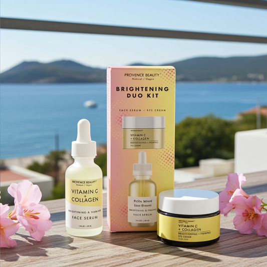 PROVENCE BEAUTY Natural/Vegan BRIGHTENING DUO KIT Face Serum+Eye Cream